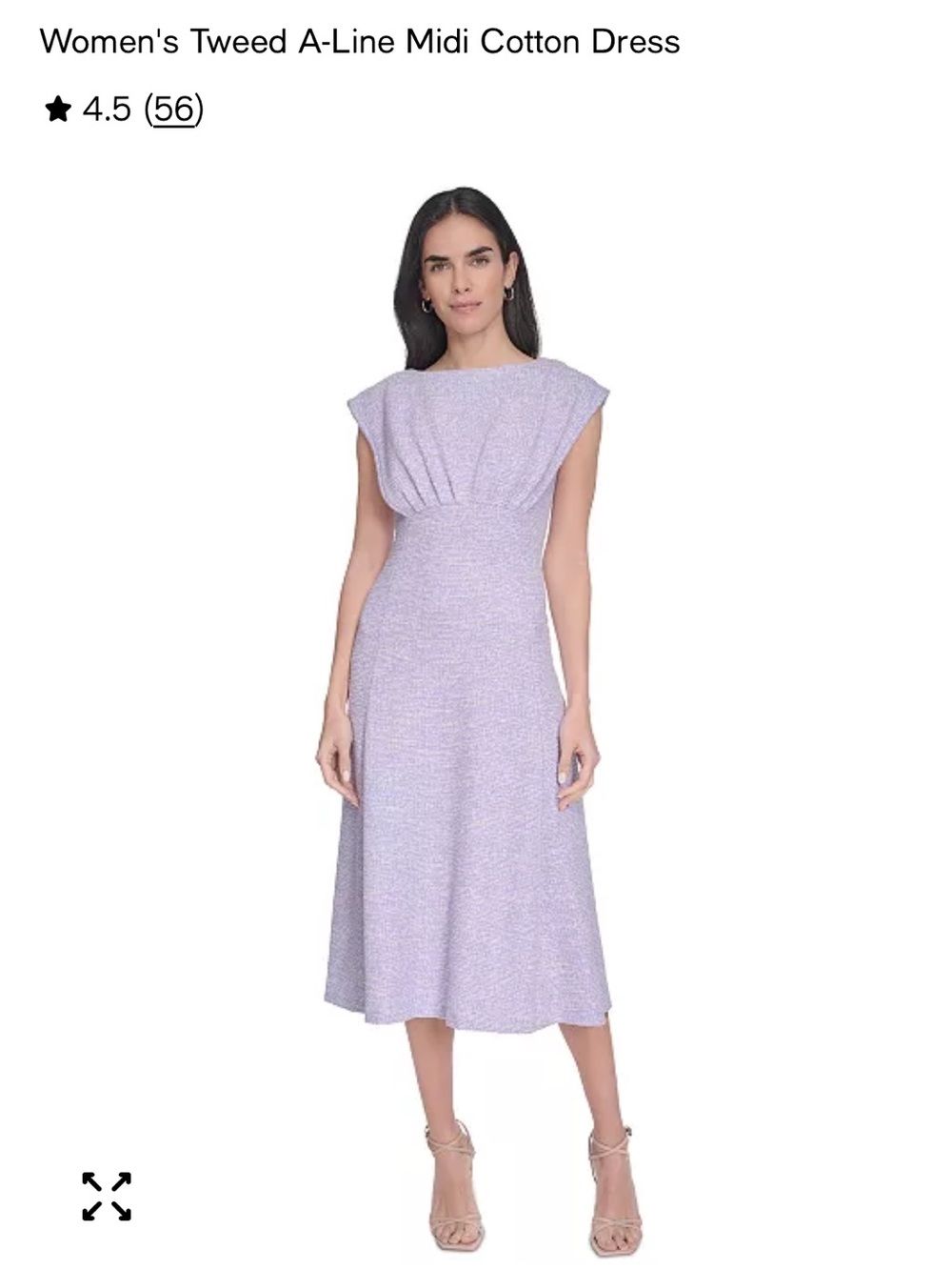 Calvin Klein Lilac A-Line Midi Dress size 14